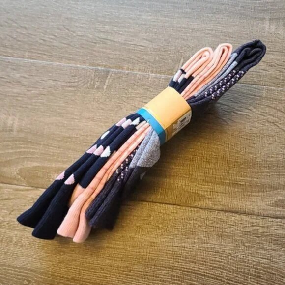 3 pair Original Penguin "Mixed Stripe" crew Socks - Picture 4 of 4